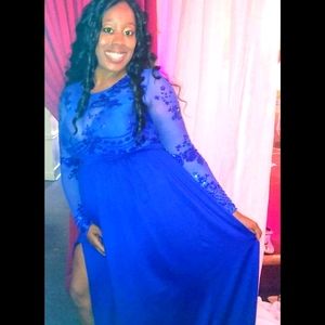 Royal Blue Gown (Wore once) XL
